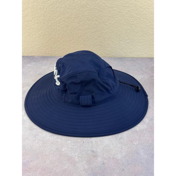 PING Golf Womens One Size Boonie Bucket Golf Hat Vented Mesh Pony Tail Blue